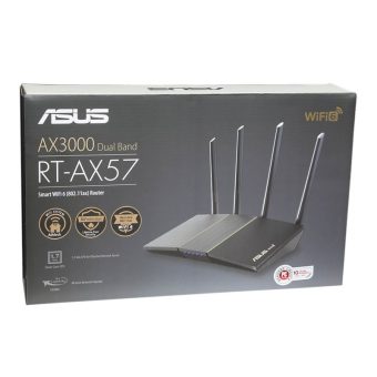 Asus RT AX57 AX3000 Wi-Fi 6 AiMesh Router Black 90IG06Z0-MO3C00