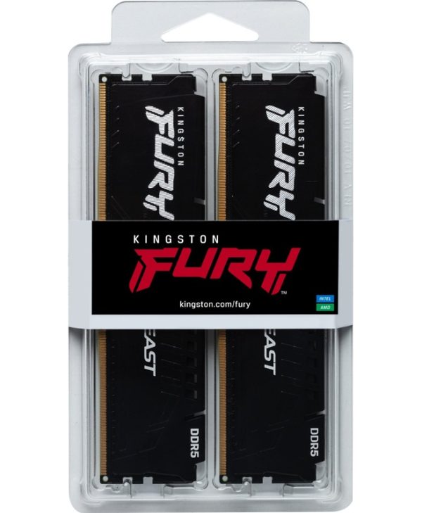 Kingston FURY Beast 32GB (2 x 16GB) 6400MT/s CL32 DDR5 Black EXPO KF564C32BBEK2-32