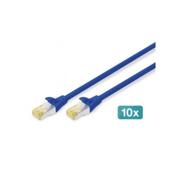 Digitus S/FTP RJ45 Cat.6a LSZH Snagless 0.25m Blue 10pcs DK-1644-A-0025-B-10