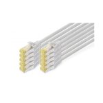 Digitus S/FTP RJ45 Cat.6a LSZH Snagless 0.5m Grey 10pcs DK-1644-A-005-10 - Image 2