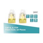 Digitus S/FTP RJ45 Cat.6a LSZH Snagless 0.5m Grey 10pcs DK-1644-A-005-10 - Image 4