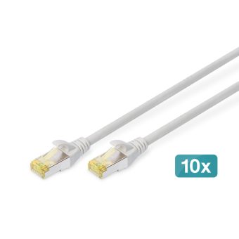 Digitus S/FTP RJ45 Cat.6a LSZH Snagless 1m Grey 10pcs DK-1644-A-010-10