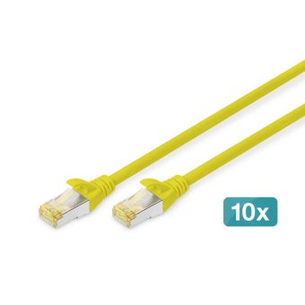 Digitus S/FTP RJ45 Cat.6a LSZH Snagless 1m Yellow 10pcs DK-1644-A-010-Y-10