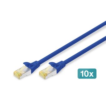 Digitus S/FTP RJ45 Cat.6a LSZH Snagless 2m Blue 10pcs DK-1644-A-020-B-10