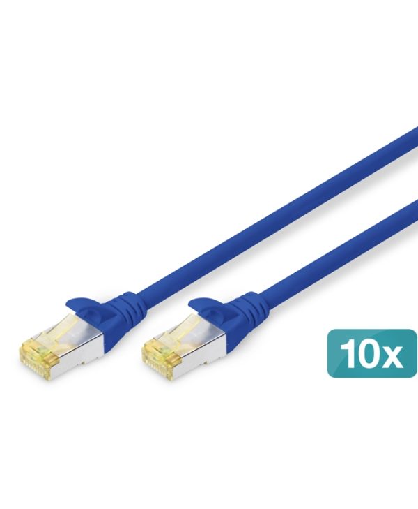 Digitus S/FTP RJ45 Cat.6a LSZH Snagless 2m Blue 10pcs DK-1644-A-020-B-10