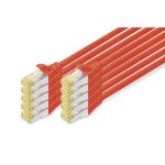 Digitus S/FTP RJ45 Cat.6a LSZH Snagless 2m Red 10pcs DK-1644-A-020-R-10 - Image 2