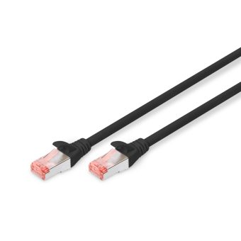 Digitus S/FTP RJ45 Cat.6a LSZH Snagless 0.25 m Black DK-1644-0025/BL
