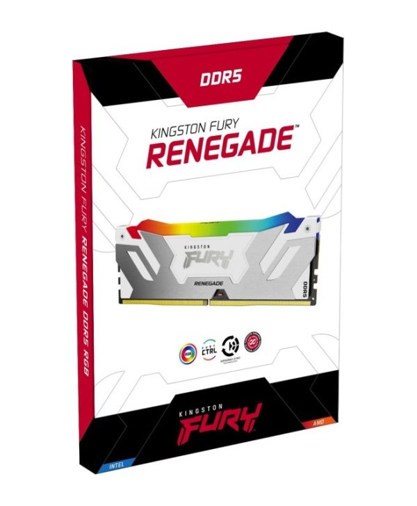 Kingston FURY Renegade RGB 24GB 8400MT/s CL40 DDR5 CUDIMM White-Silver KF584CU40RWA-24