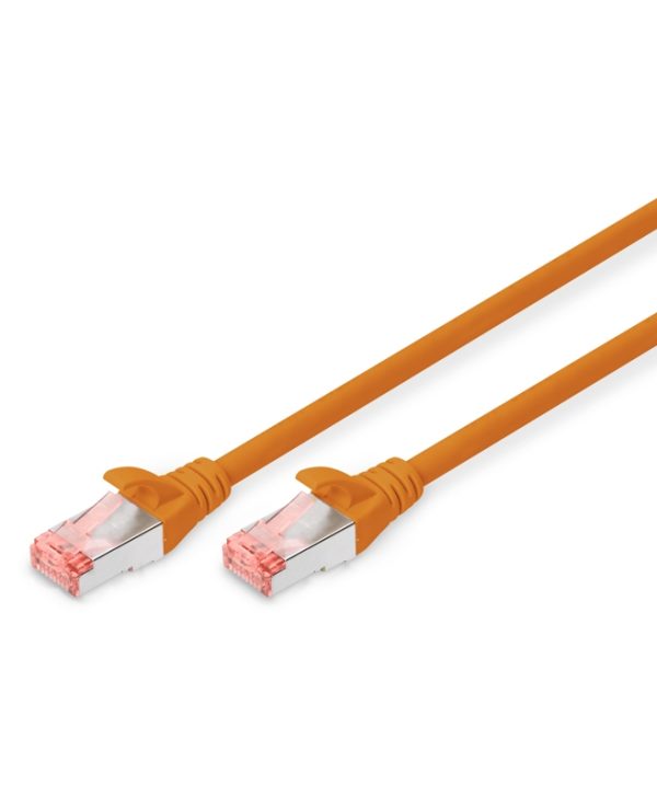 Digitus S/FTP RJ45 Cat.6a LSZH Snagless 0.5 m Orange  DK-1644-005/OR
