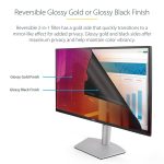 StarTech Gold Monitor Privacy Screen for 24″ 16:9 Display - Reversible Filter - Glossy Computer Security Filter - Removable Screen Protector - +/- 30 Degrees 2469G-PRIVACY-SCREEN - Image 2