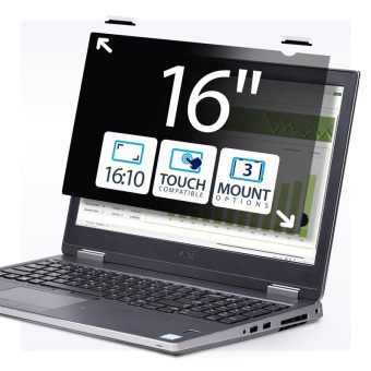 StarTech Touch Privacy Screen for 16″ 16:10 Display – Anti-Glare Privacy Filter – Removable Screen Protector 51% Blue Light Reduction - Flip-Up 16LT6-PRIVACY-SCREEN