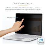 StarTech Touch Privacy Screen for 14″ 16:10 Display – Anti-Glare Privacy Filter – Removable Screen Protector 51% Blue Light Reduction - Flip-Over 14LT-PRIVACY-SCREEN - Image 3