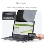 StarTech Touch Privacy Screen for 16″ 16:10 Display – Anti-Glare Privacy Filter – Removable Screen Protector 51% Blue Light Reduction - Flip-Up 16LT6-PRIVACY-SCREEN - Image 2