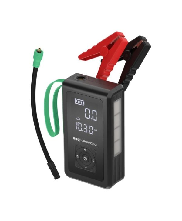 Greencell PowerBoost Air Compressor , Jump Starter,  Powerbank mpressor 8000mAh 1000A CJSGC03