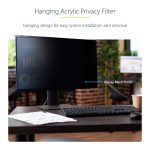 StarTech Monitor Privacy Screen for 24″ 16:10 Display – Hanging Acrylic Filter, - Security Shield - +/- 30 Degrees - Glossy 2469A-PRIVACY-SCREEN - Image 2