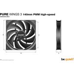 Be Quiet! Pure Wings 3 140mm PWM High-Speed Black BL109 - Image 6