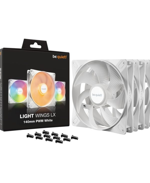 Be Quiet! Light Wings LX 140mm PWM White Triple Pack BL128