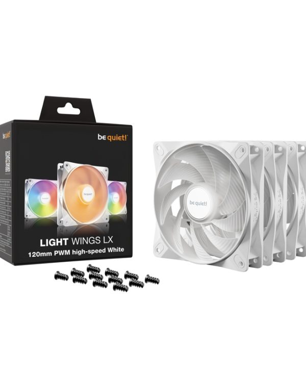 Be Quiet! Light Wings LX 120mm PWM White Triple Pack BL122