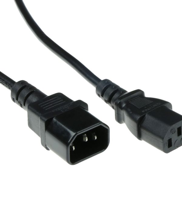 ACT Power Cable C13 Female - C14 Male 0.60 m Black AK5029