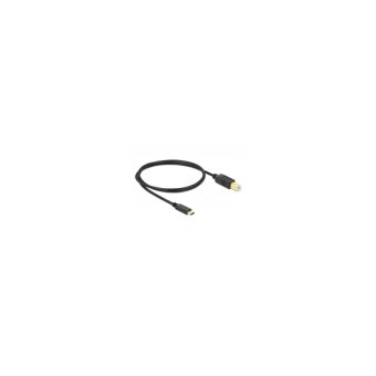 Delock Cable USB 2.0 Type-C Male to USB 2.0 Type-B Male Black 1m 83601
