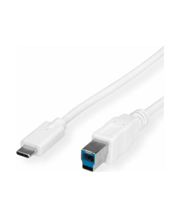 Value Cable USB 3.2 Type-C Male to USB 3.2 Gen1 Type-B Male White 3.0m 11.99.8881-10