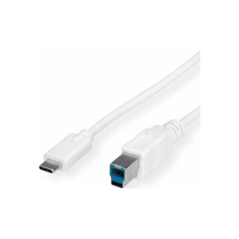Value Cable USB 3.2 Type-C Male to USB 3.2 Gen1 Type-B Male White 1.8m 11.99.8880-10