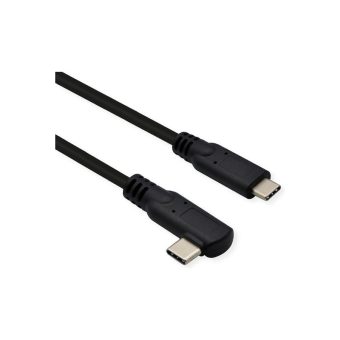 Roline Cable Angled (90°) USB 3.2 Type-C Male to USB 3.2 Type-C Male Black 1m 11.02.9075-10
