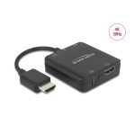 Delock Adapter HDMI Male To HDMI Female & Toslink Female S/PDIF & 3,5mm Stereo Jack Black 62784