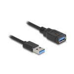 DELOCK USB (5 Gbps) (Coiled) USB Type-A Male - USB Type-A Female 0.40 m - 0.60 m Black 90367