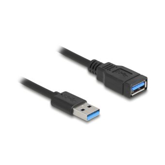 DELOCK USB (5 Gbps) (Coiled) USB Type-A Male - USB Type-A Female 0.40 m - 0.60 m Black 90367