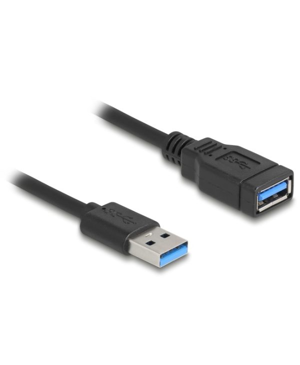DELOCK USB (5 Gbps) (Coiled) USB Type-A Male - USB Type-A Female 0.40 m - 0.60 m Black 90367
