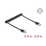 DELOCK EASY-USB Type-A Male - EASY-USB Type-A Male 0.50 m - 0.80 m Black 90124