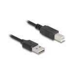 DELOCK (Coiled) EASY-USB Type-A Male – EASY-USB Type-B Male Cable 0.50 m – 0.80 m Black 90130 - Image 2