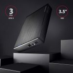 Axagon External 3.5  Enclosure  USB 3.2  SATA III  Aluminum/Black EE35-XA3 - Image 2