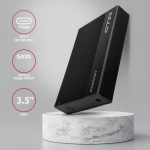 Axagon External 3.5  Enclosure  USB 3.2 Type-C SATA III Black EE35-GTR - Image 2