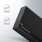 Axagon External Enclosure  USB 3.2 Type-C for M.2 NVMe PCIe Black EEM2-GTR - Image 4