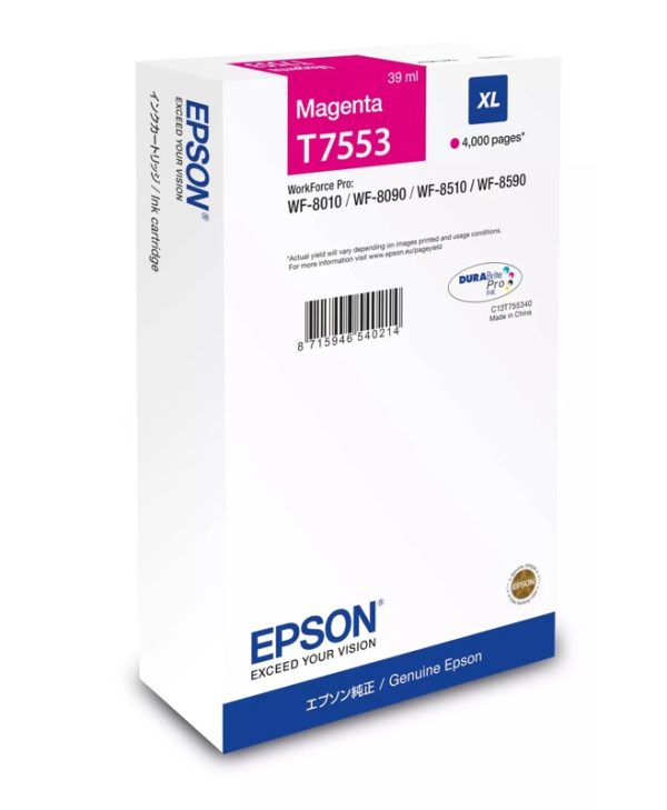 EPSON WF-8XXX T7553 Ink XL Magenta 100 ml C13T75534N