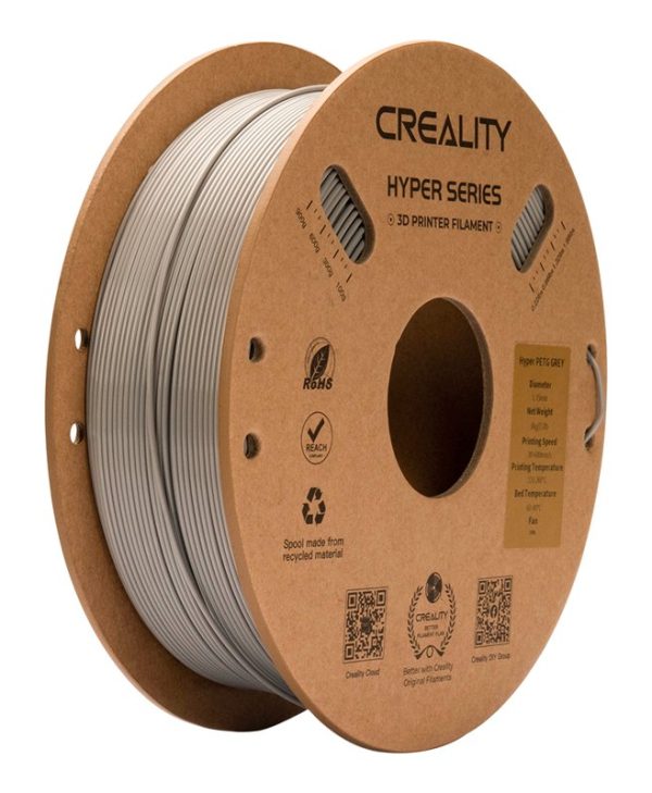 Creality 3D Printer Filament Hyper-PETG Fast Print Chemical Sunlight Resist. 1.75mm 1Kg Grey 3301030068