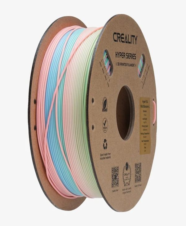 Creality 3D Printer Filament Hyper PLA Fast Printing Filament CFS Tag 1.75mm 1Kg Rainbow Spring Lake 3301010424