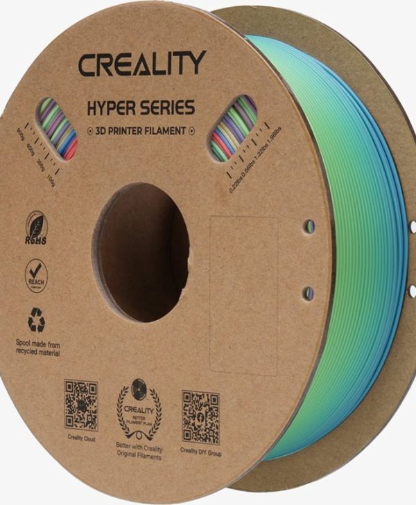 Creality 3D Printer Filament Hyper PLA Long Grad Fast Printing Filament CFS Tag 1.75mm 1Kg Rainbow Wild Blossom 3301010426