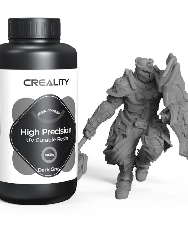 Creality LCD 8K High Precision UV Curable Resin Dark Plastic Bottle Grey 1Kg 3302190004