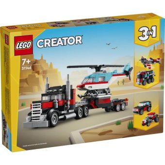 Lego Creator: Flatbed Truck with Helicopter Toy 31146