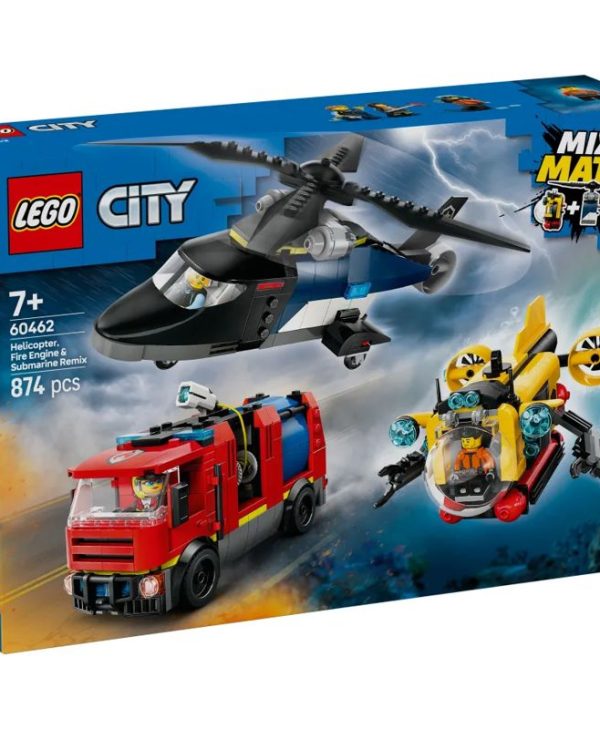 Lego City: Helicopter, Fire Truck & Submarine Remix 60462