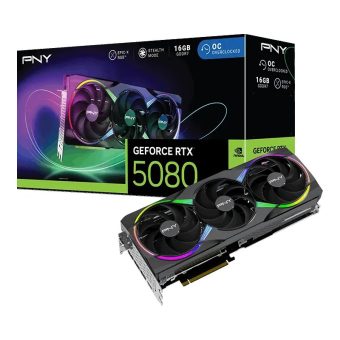 PNY GeForce RTX 5080 Verto OC RGB Triple Fan 16GB GDDR7 VCG508016TFXXPB1-O