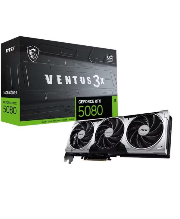 MSI GeForce RTX 5080 Ventus 3X OC 16GB GDDR7 Black V531-095R