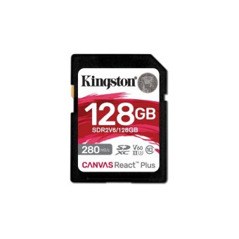 Kingston Canvas React Plus Card SDXC 128GB UHS-II SDR2V6/128GB