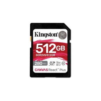 Kingston Canvas React Plus Card SDXC 512GB SDR2V6/512GB