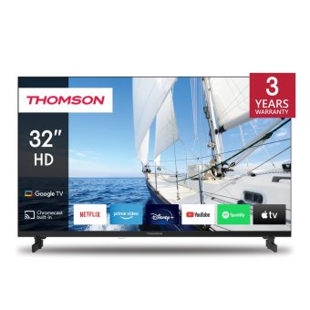 TV Thomson G63 Series 32" Google Smart TV HD DLED Black 32HG2S14