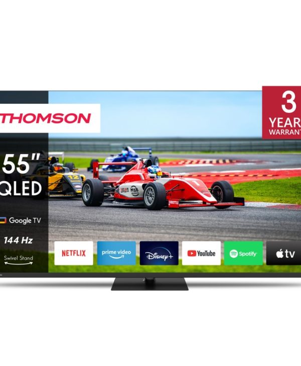TV Thomson QG7 Pro Series 55" Google Smart TV UHD 144Hz QLED Black 55QG7C14