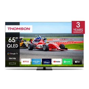 TV Thomson QG7 Pro Series 65" Google Smart TV UHD 144Hz QLED Black 65QG7C14